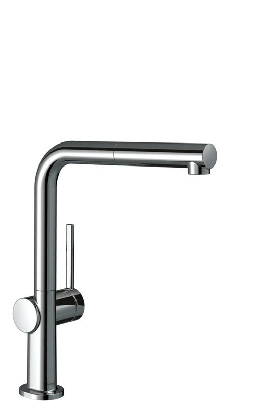 Hansgrohe-HG-Talis-M54-Einhebel-Kuechenmischer-270-Niederdruck-offene-Warmwasserbereiter-Ausziehauslauf-1jet-Chrom-72860000 gallery number 1